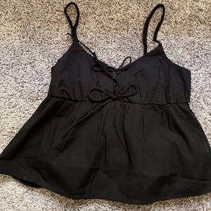 Divided Front Tie Double Bow top Size M